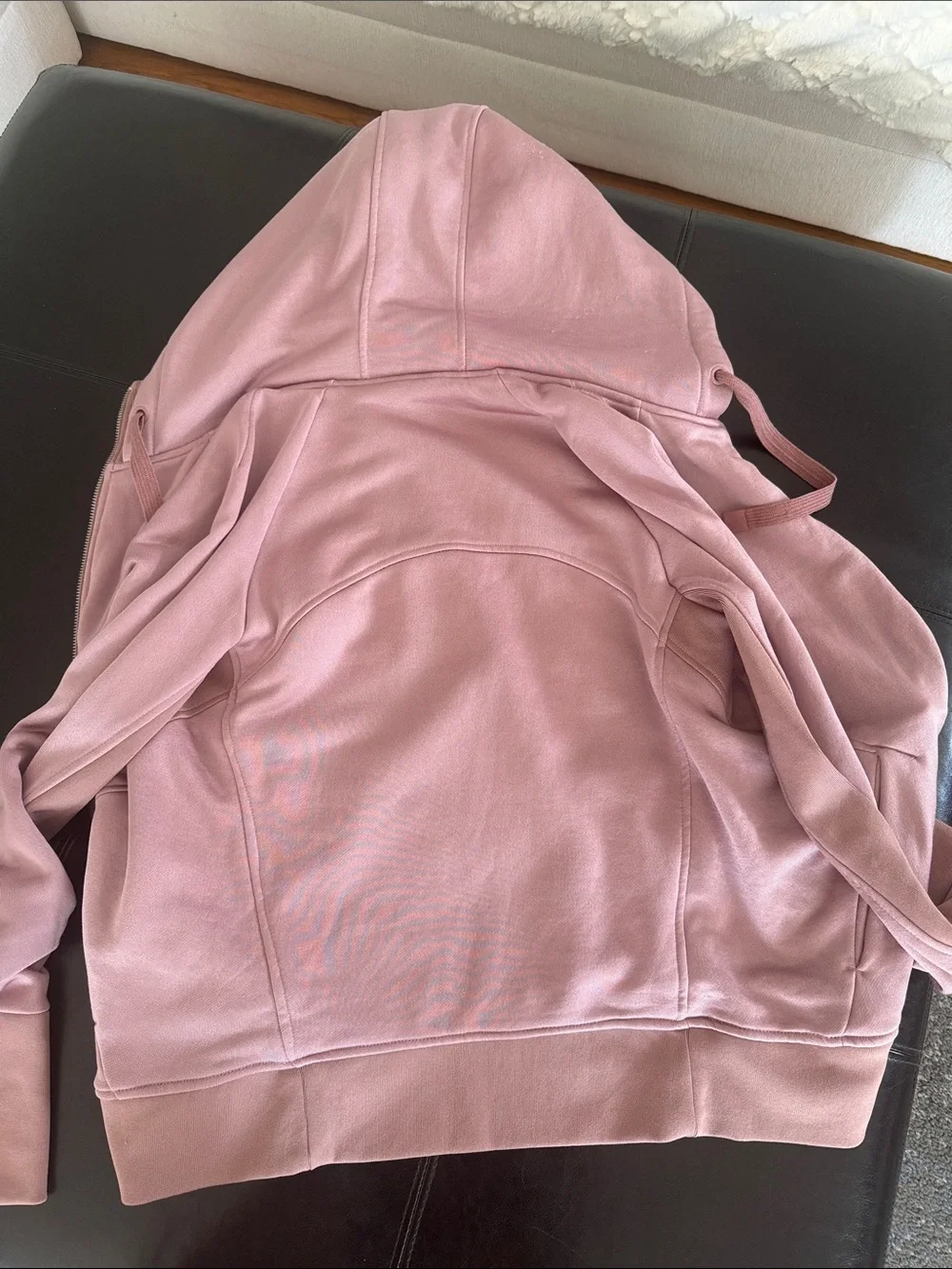 Athleta Dusty Pink Faux Fur-Lined Womens’s Hooded Jacket